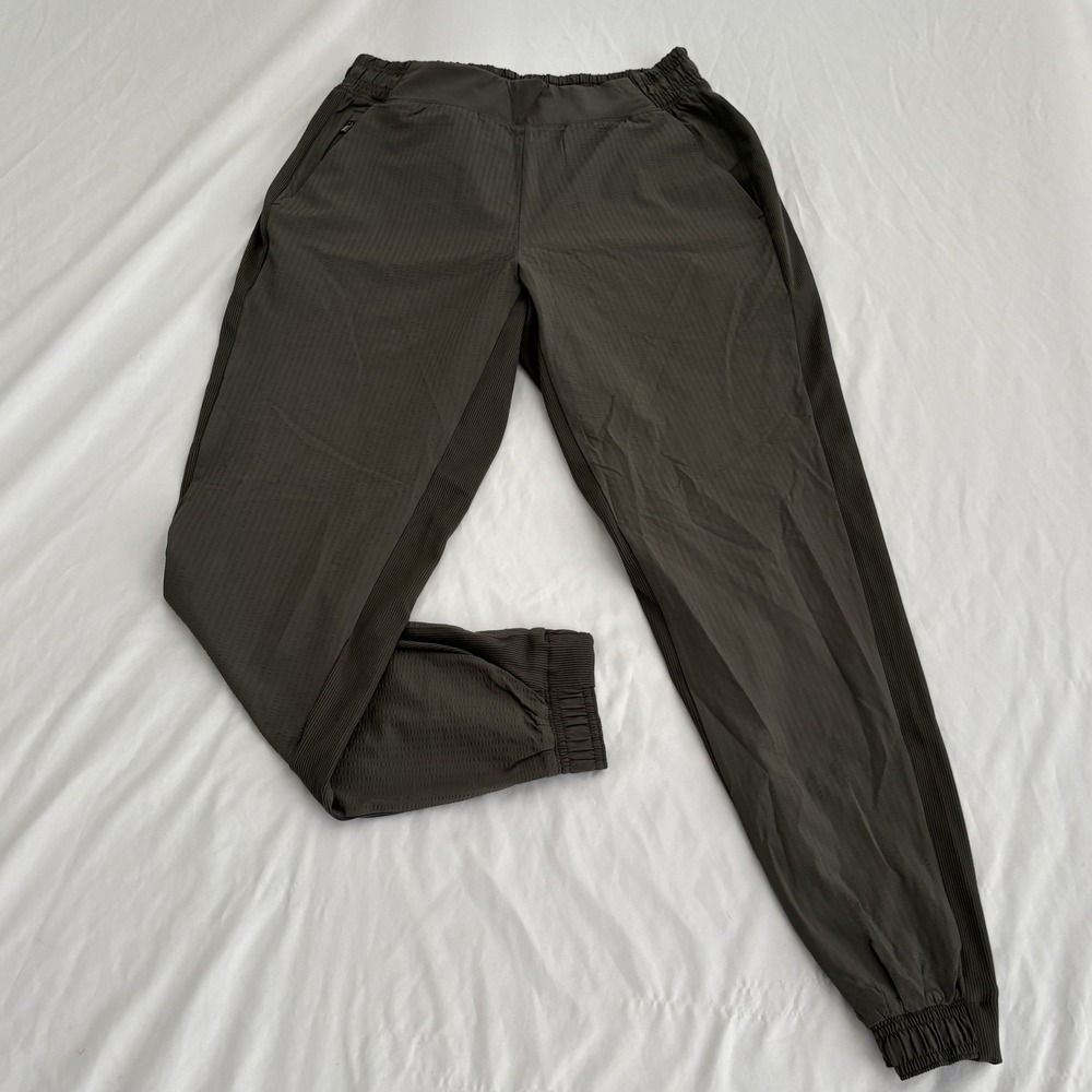 Athleta Womens Size 4‎ Textured Brooklyn Jogger Green Athletic Yoga Gym